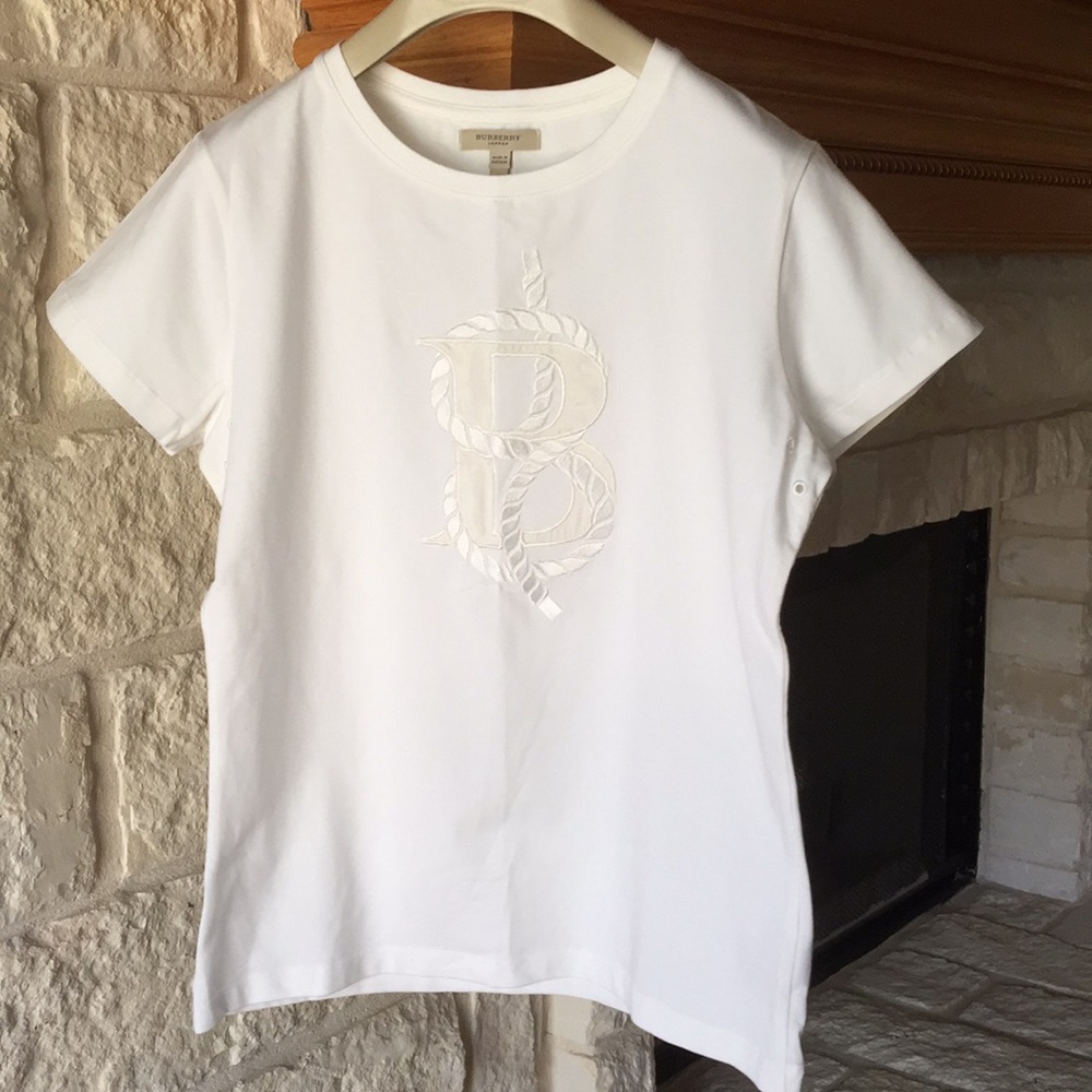 Burberry London Women’s Logo-Embroidered T-Shirt